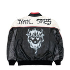 Y-3 Chito Graphic Leather Biker Jacket Black Jackets KR3573 Close-up | Overkill
