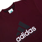 adidas  Equipment No Wash Logo Tee Maroon T-Shirts KR3963 Detailfoto | Overkill
