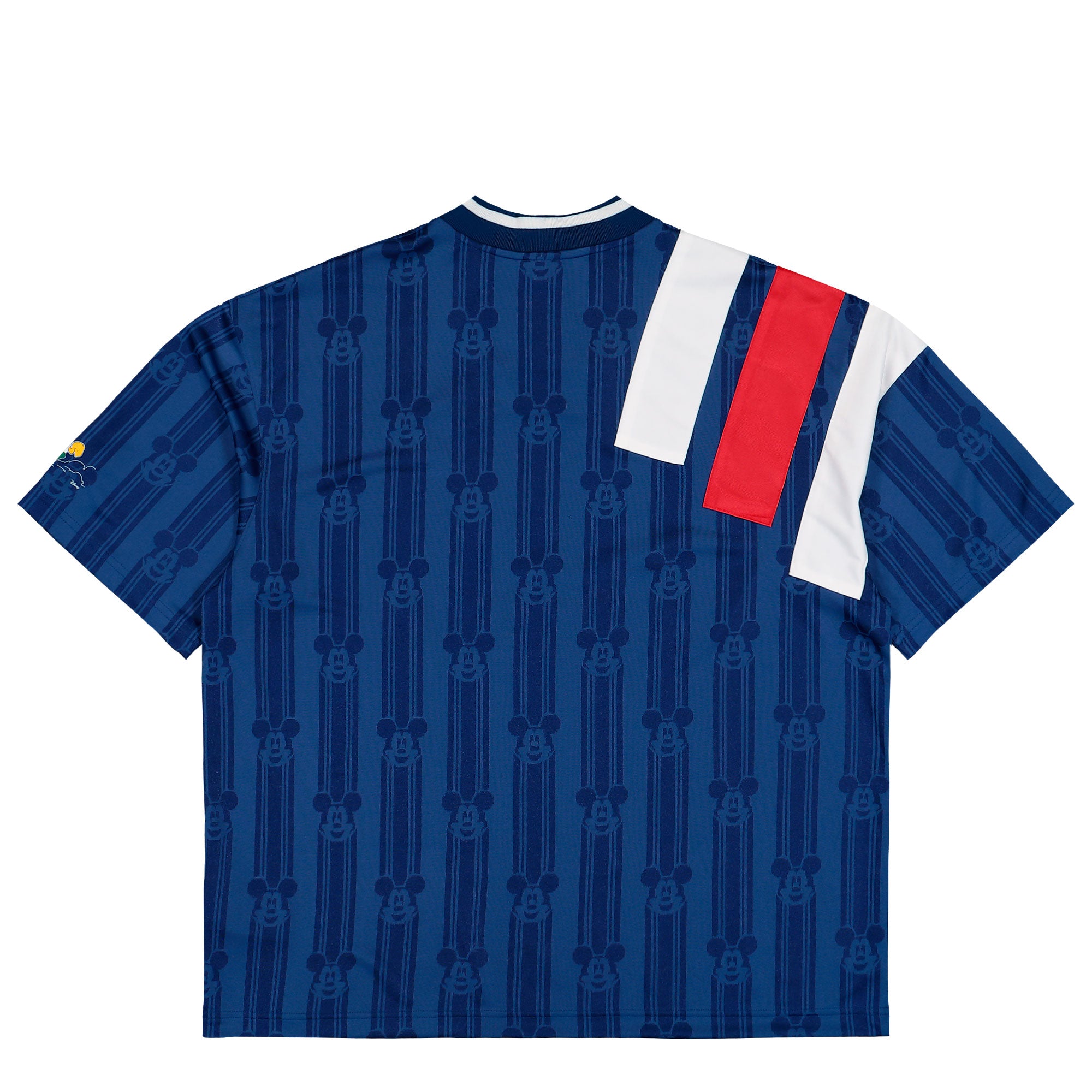 Brain Dead x Disney x adidas FB Jersey Victory Blue T-Shirt KR5194 Close-up | Overkill
