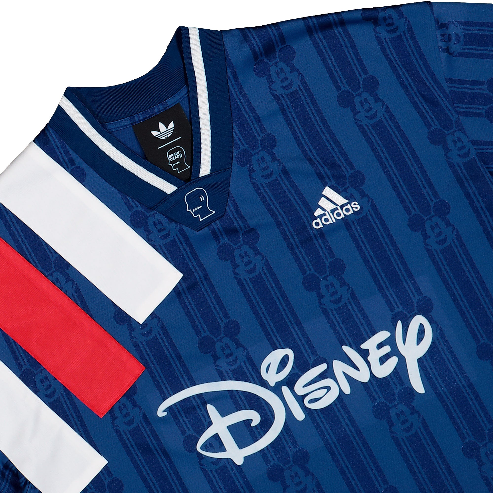 Brain Dead x Disney x adidas FB Jersey Victory Blue T-Shirt KR5194 Detailfoto | Overkill
