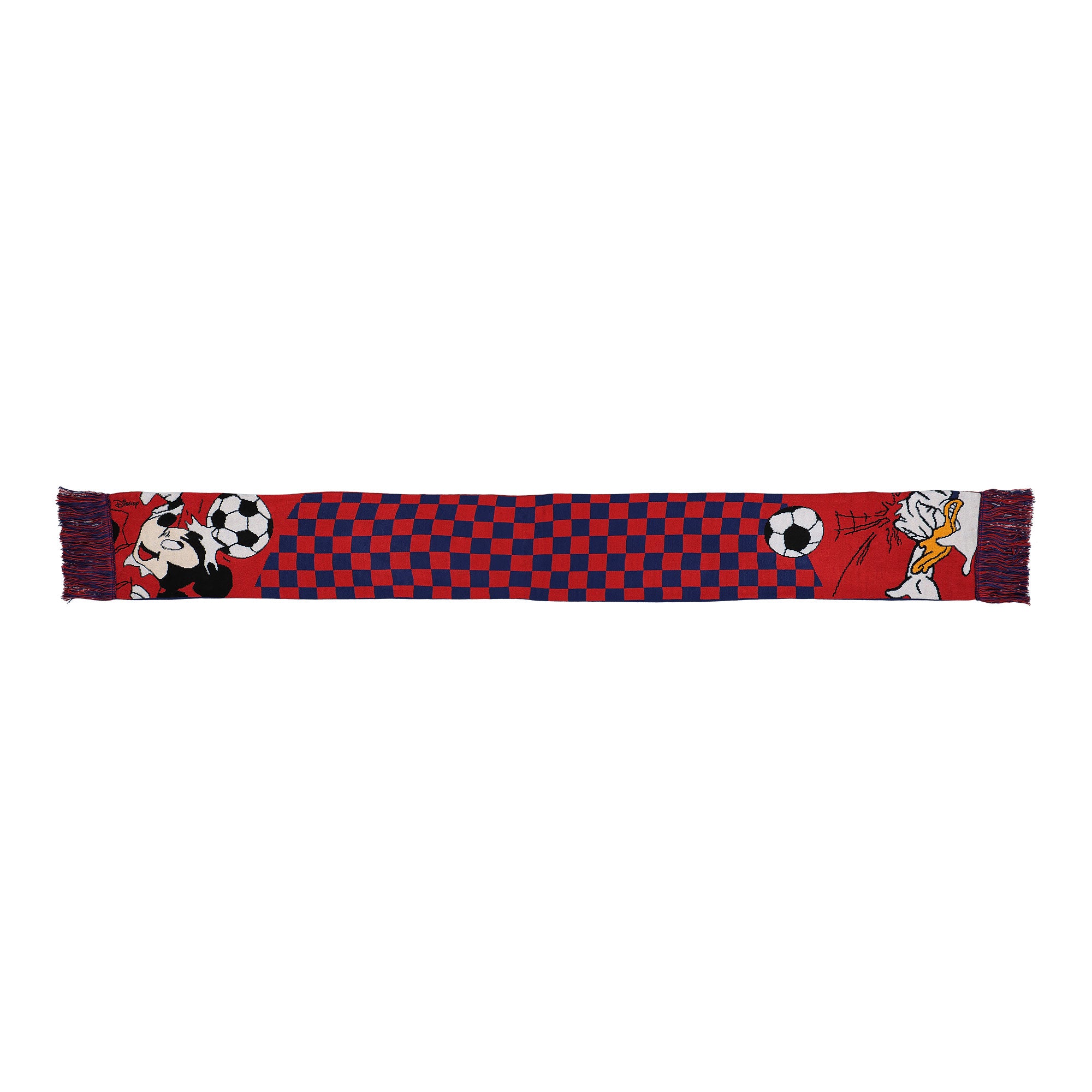 Brain Dead x Disney x adidas Scarf Better Scarlet / Victory Blue Scarves KS0225 Close-up | Overkill
