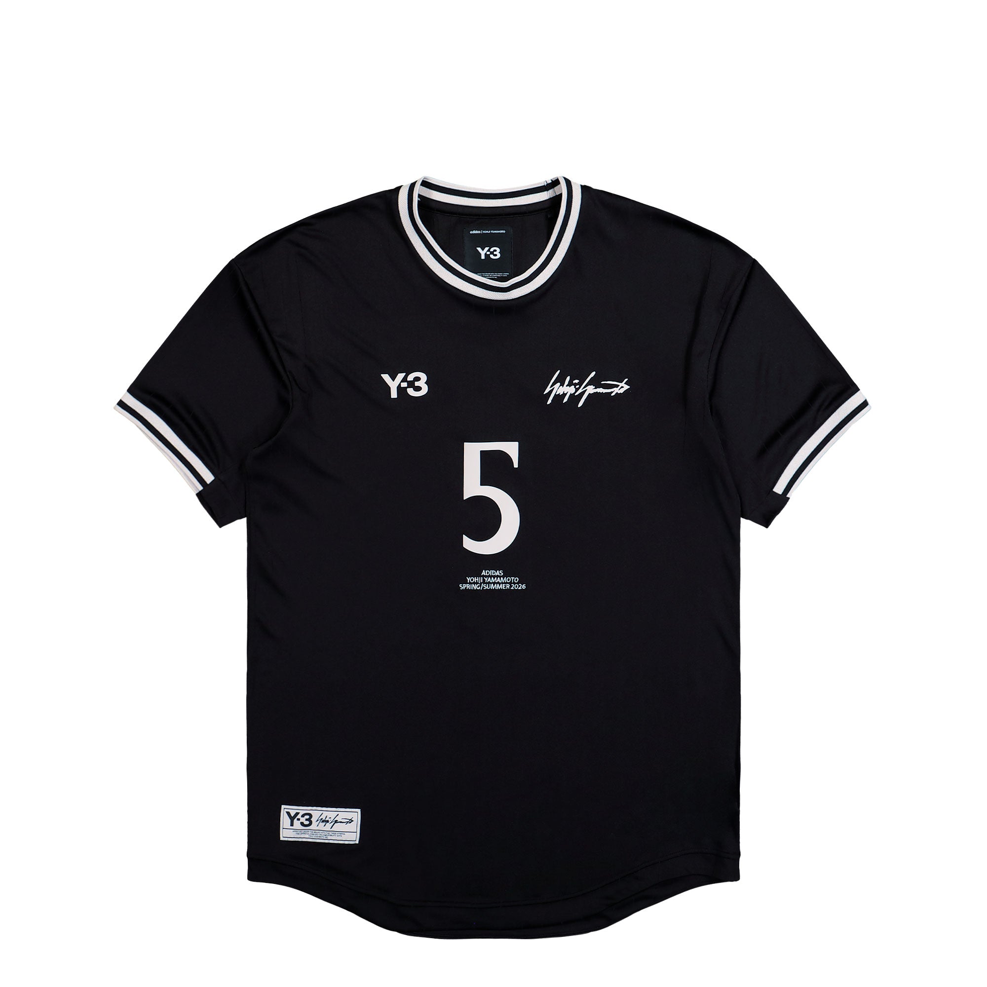 Y-3 Elite 5 Short Sleeve Football Jersey Black T-Shirts KS5122 | Overkill