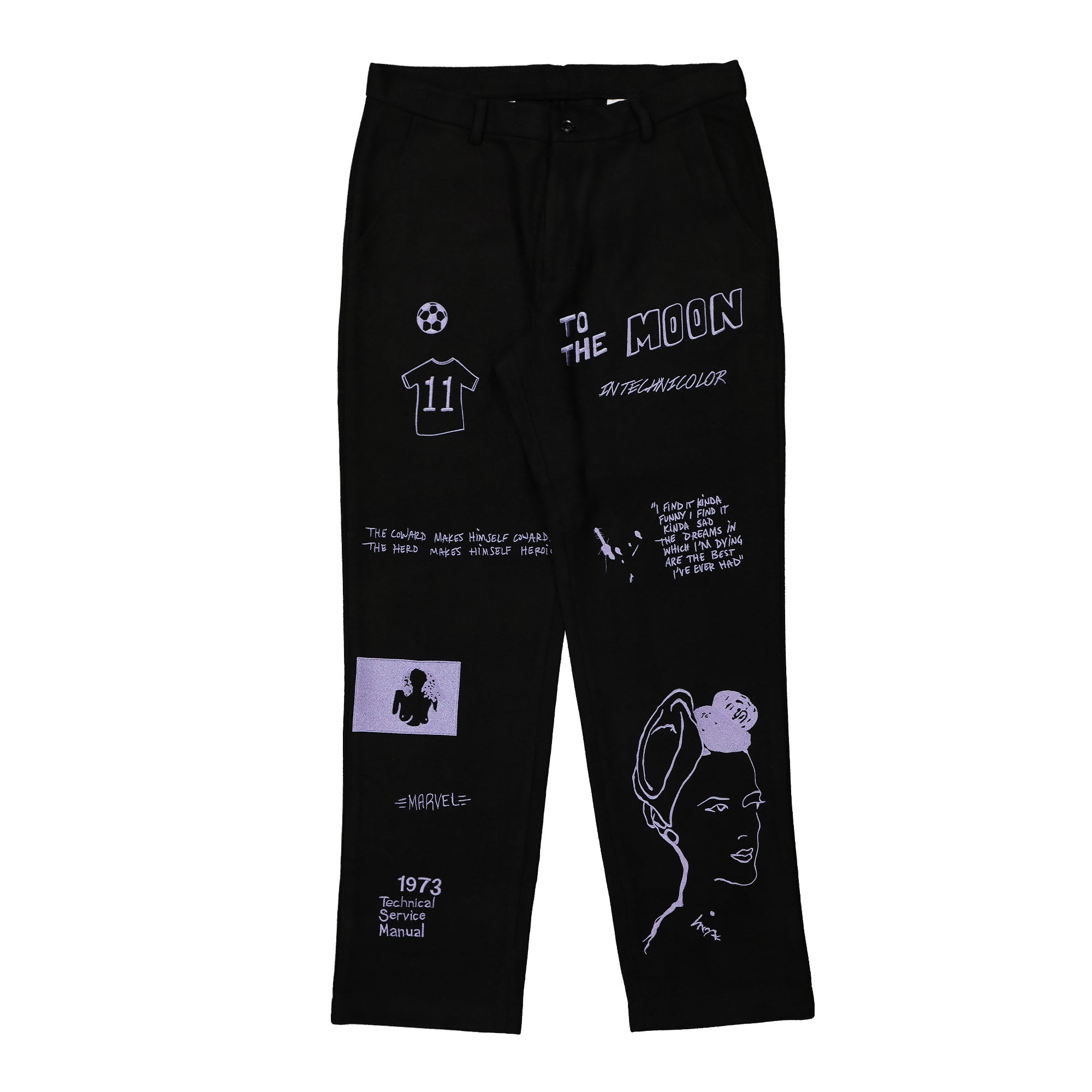Kidsuper Studios Embroidery Suit Bottom Black Casual Pants KSAW22-01-06 | Overkill
