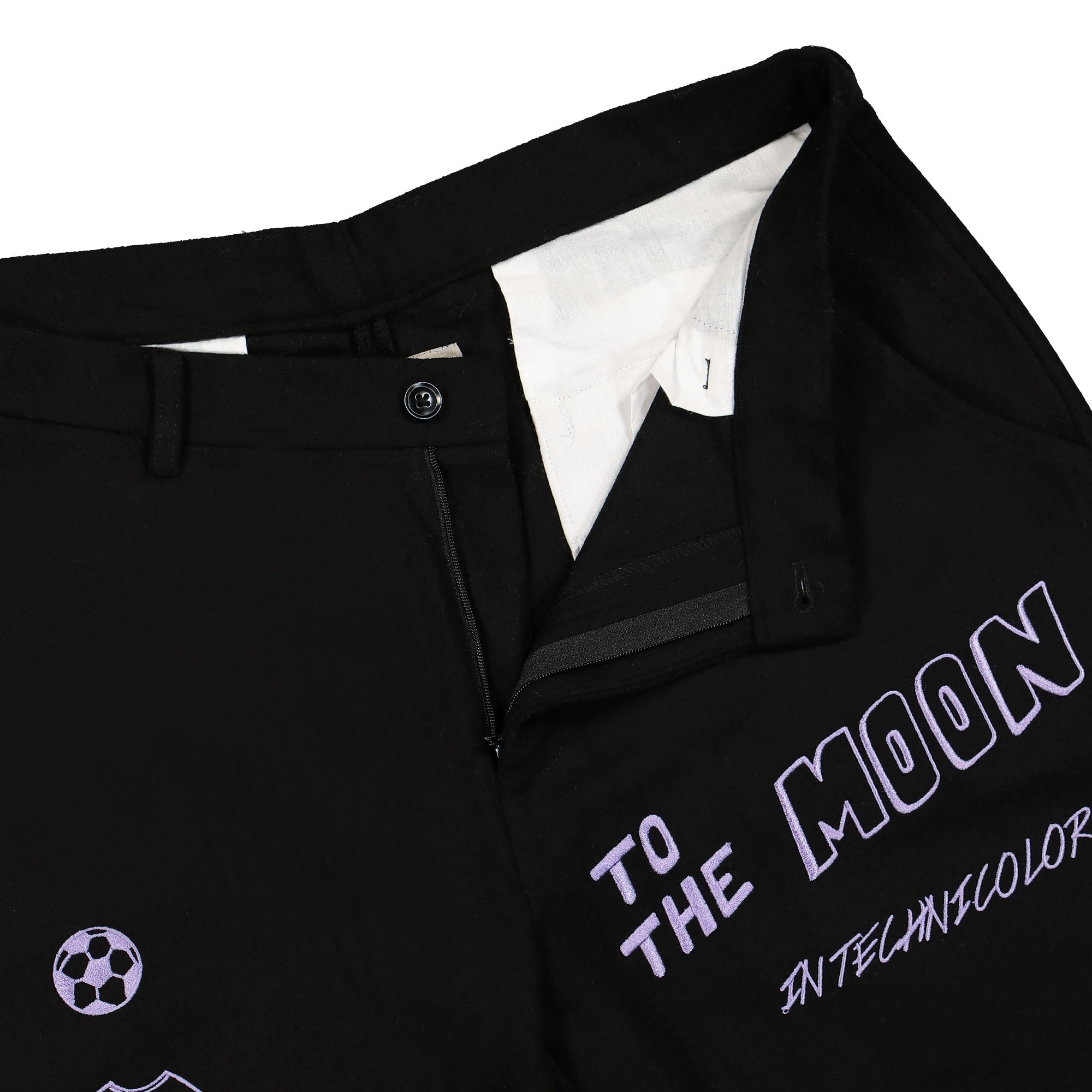 Kidsuper Studios Embroidery Suit Bottom Black Casual Pants Detail view 1 | Overkill