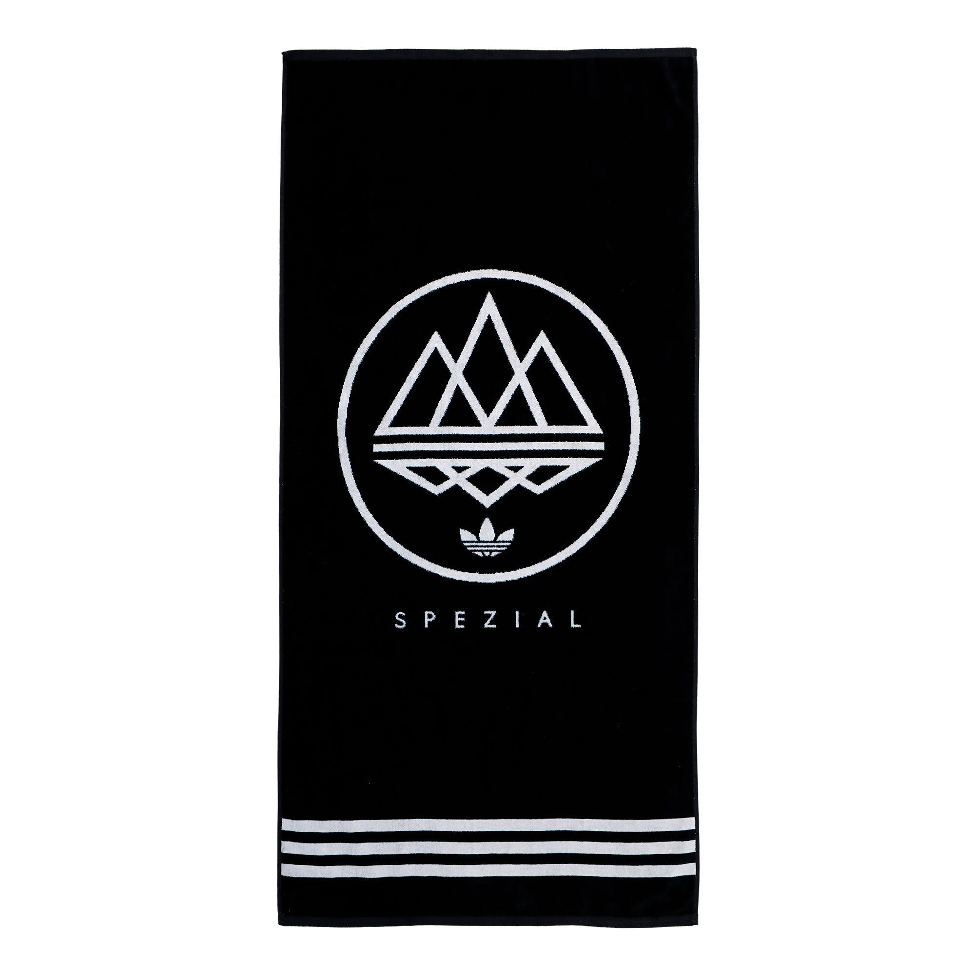 adidas Mod Trefoil Towel SPZL Black / Chalk White Towels KT0798 | Overkill
