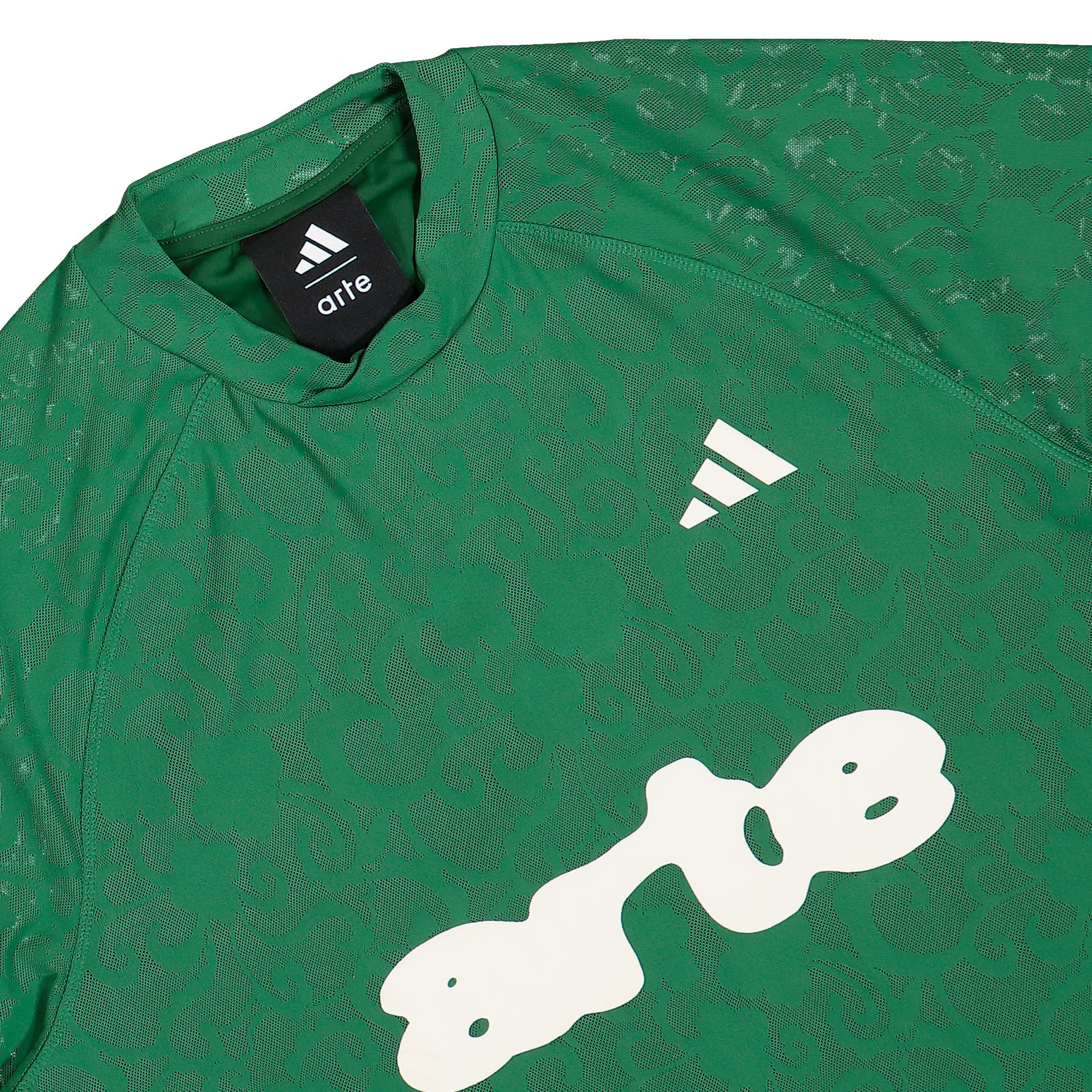 Arte Antwerp x adidas Engineered Lace Jersey Amazon Green / Off White T-Shirt KT3014 Detailfoto | Overkill
