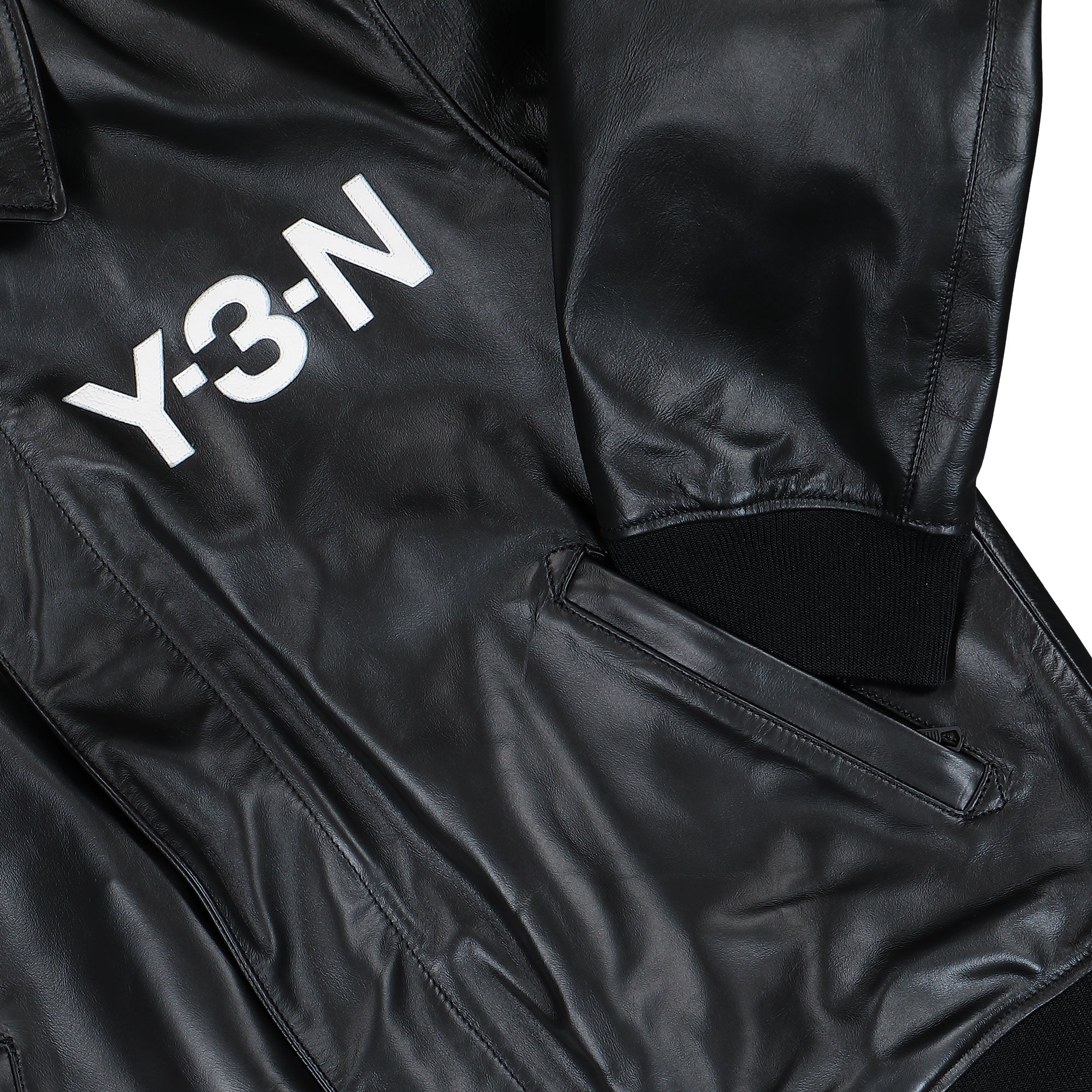 Dainese x Neighborhood x Y-3 Leather Bomber Jacket Black Jackets KT4301 Detail View 1 | Overkill