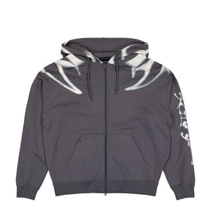 Y-3 Chito Graphic French Terry Zip Hoodie Grey Five Hoodies KU2252 | Overkill