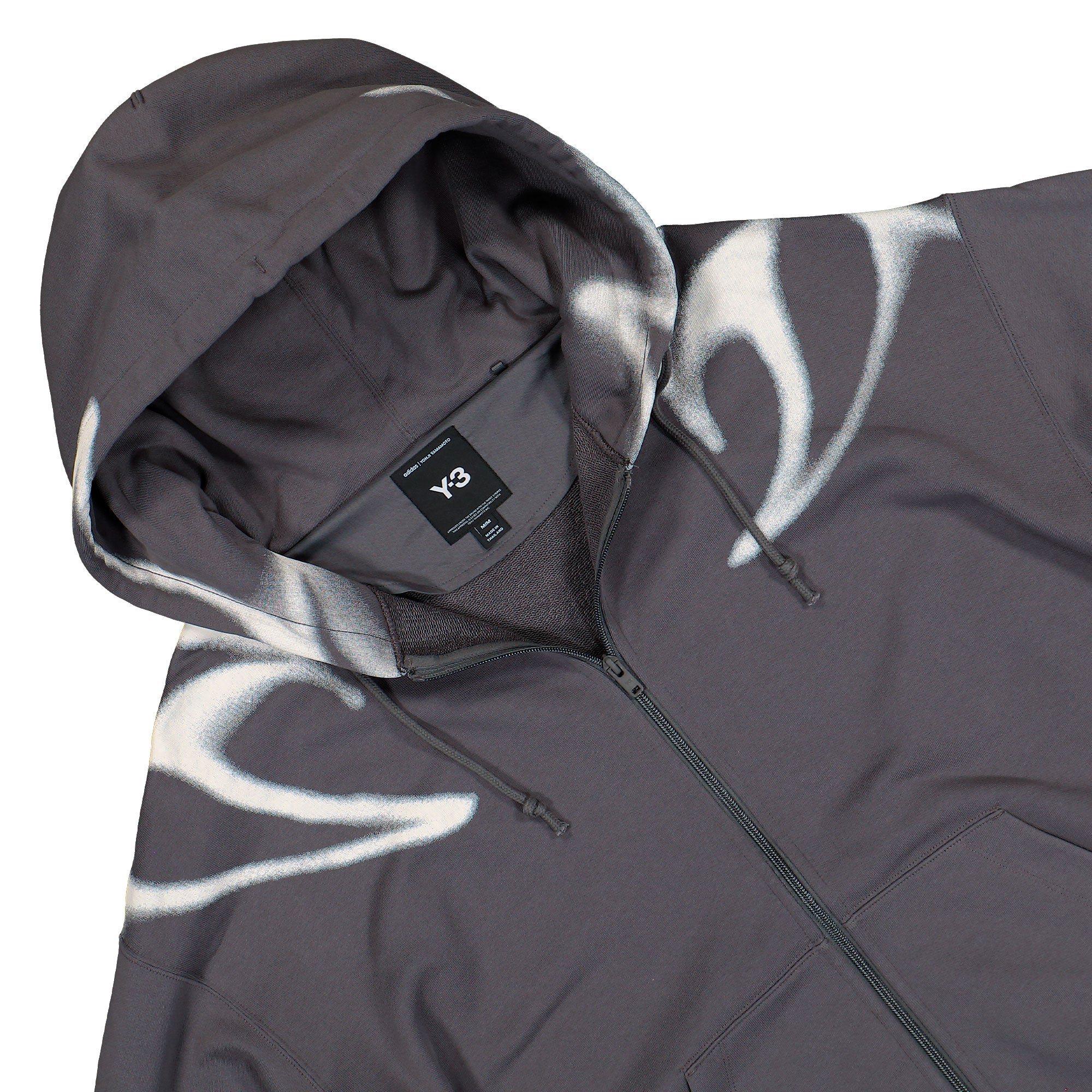 Y-3 Chito Graphic French Terry Zip Hoodie Grey Five Hoodies KU2252 Detailfoto | Overkill