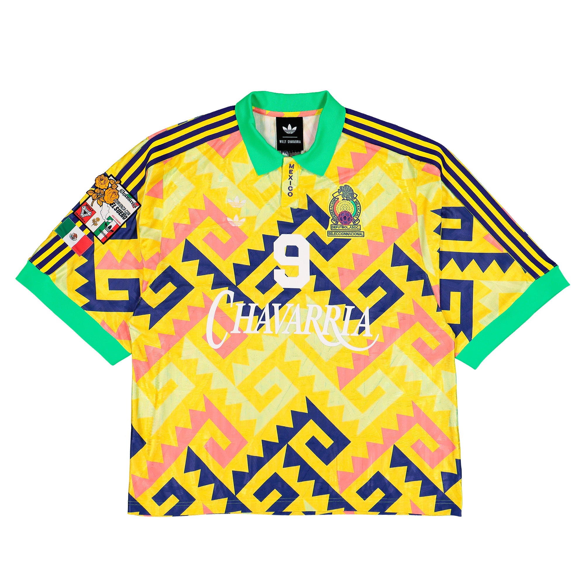 Willy Chavarria x adidas AOP Jersey Solar Lemon / Pure Purple / Solar Turbo T-Shirts KU7799 | Overkill
