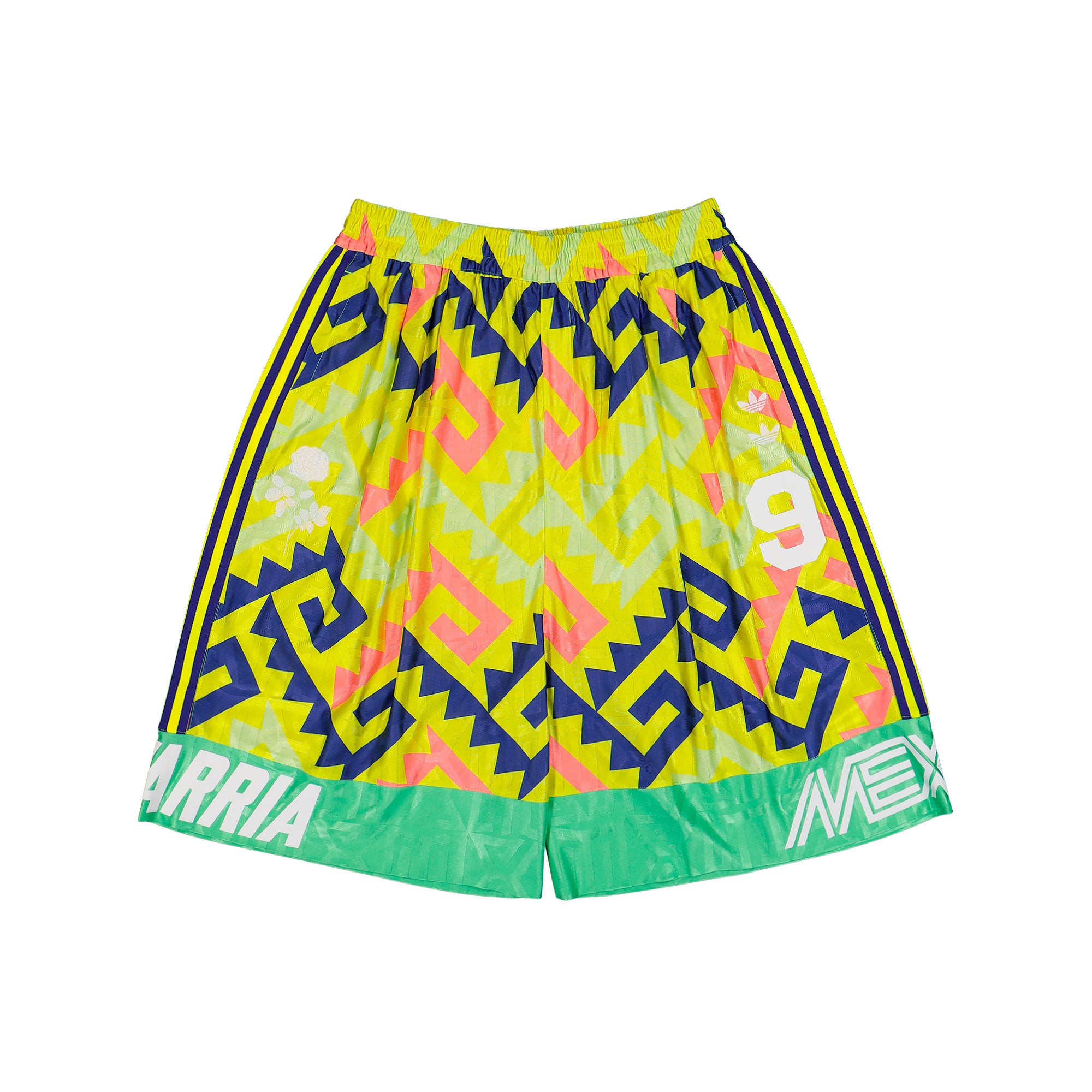 Willy Chavarria x adidas AOP Longshort Solar Lemon / Pure Purple / Solar Turbo short KU7804 | Overkill
