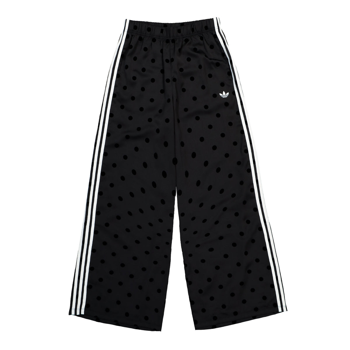 adidas Satin Polka Dots Wide Leg Pant Black Track Pant KV1169 | Overkill
