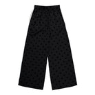 adidas Satin Polka Dots Wide Leg Pant Black Track Pant KV1169 Close-up | Overkill
