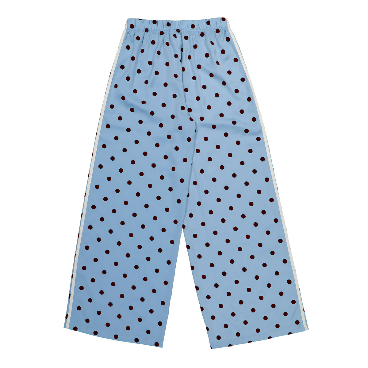 adidas Satin Polka Dots Wide Leg Pant Clear Sky Track Pant KV1170 Close-up | Overkill
