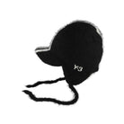 Y-3 Stripes Bonnet Hat Black caps KV2908 Close-up | Overkill
