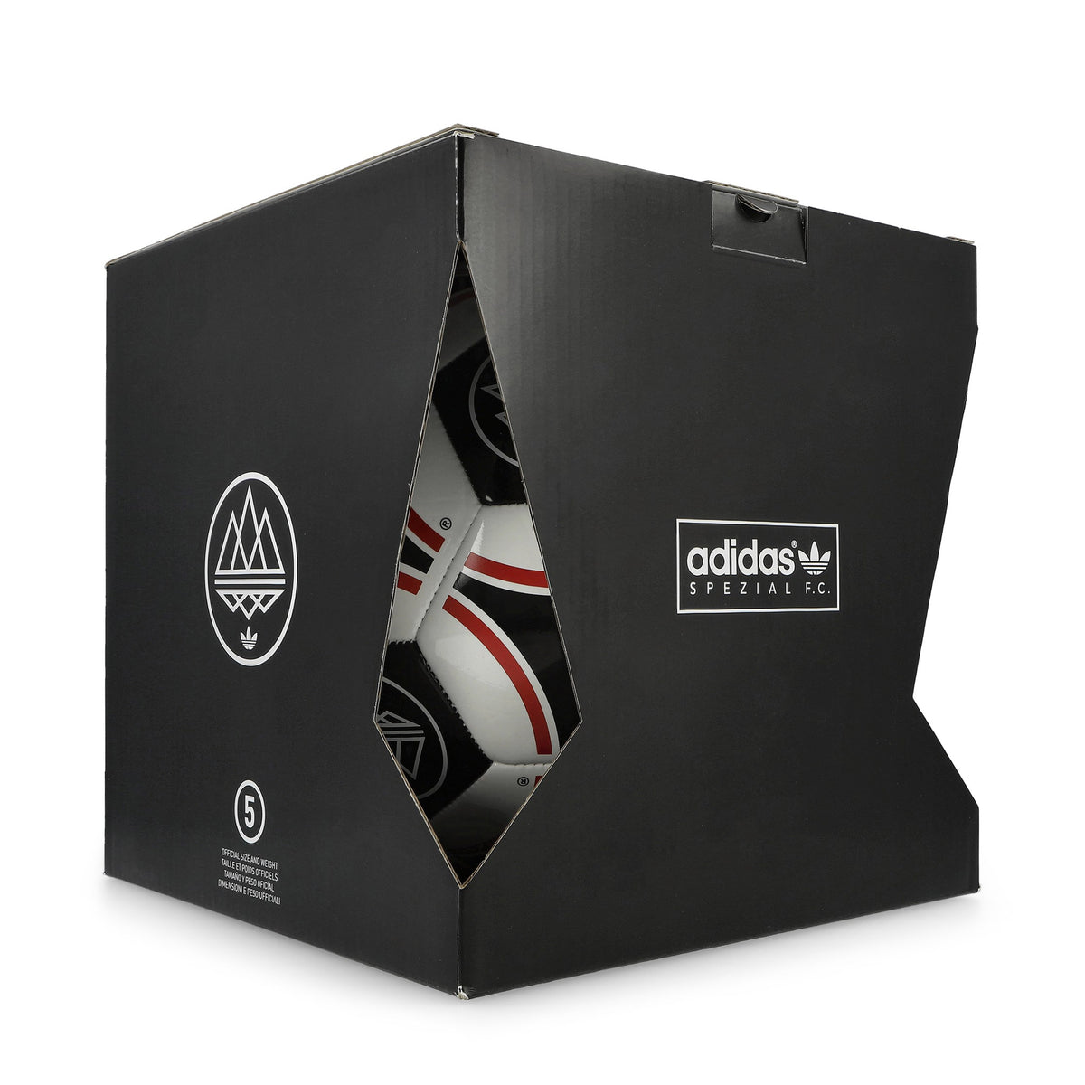 adidas Ball SPZL F.C. Chalk White / Black / Better Scarlet Football KW4534 Detailfoto | Overkill
