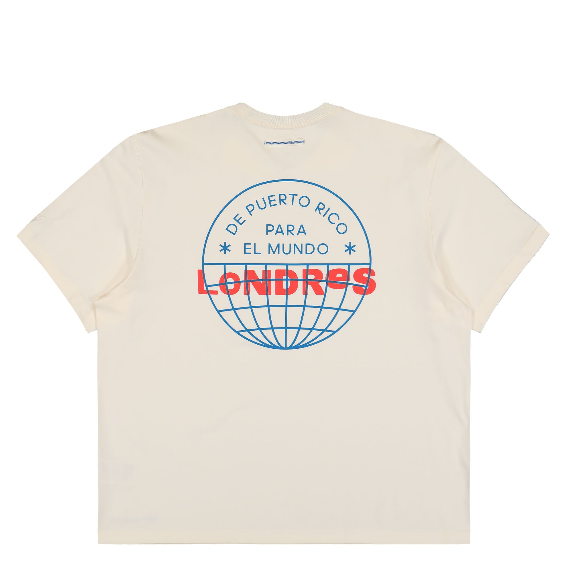Bad Bunny x adidas DtMF Londres Heavyweight Merch Tee Cream White T-Shirts KW8074 Close-up | Overkill
