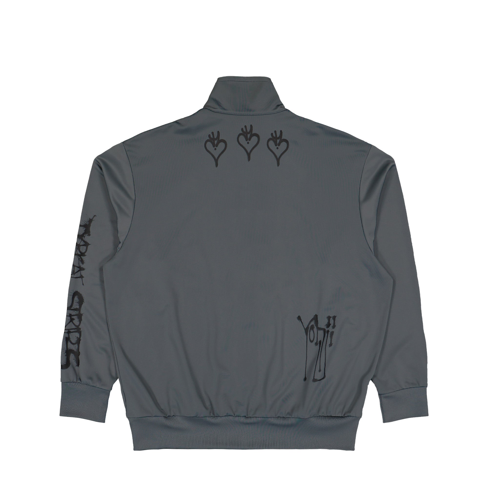Y-3 Chito Graphic Nylon Track Top Grey Five Track Jacket KW9237 Close-up | Overkill
