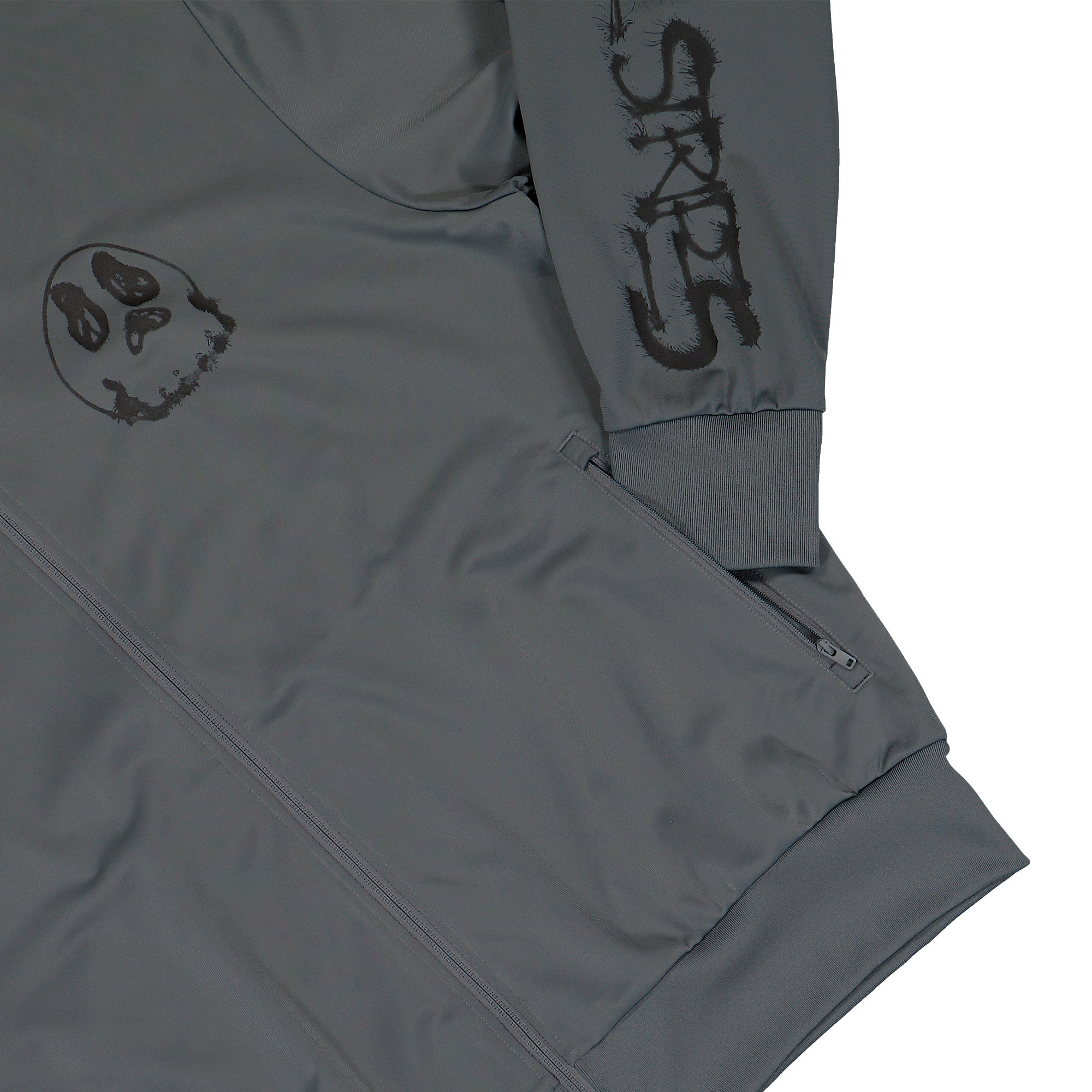 Y-3 Chito Graphic Nylon Track Top Grey Five Track Jacket KW9237 Detail View 1 | Overkill
