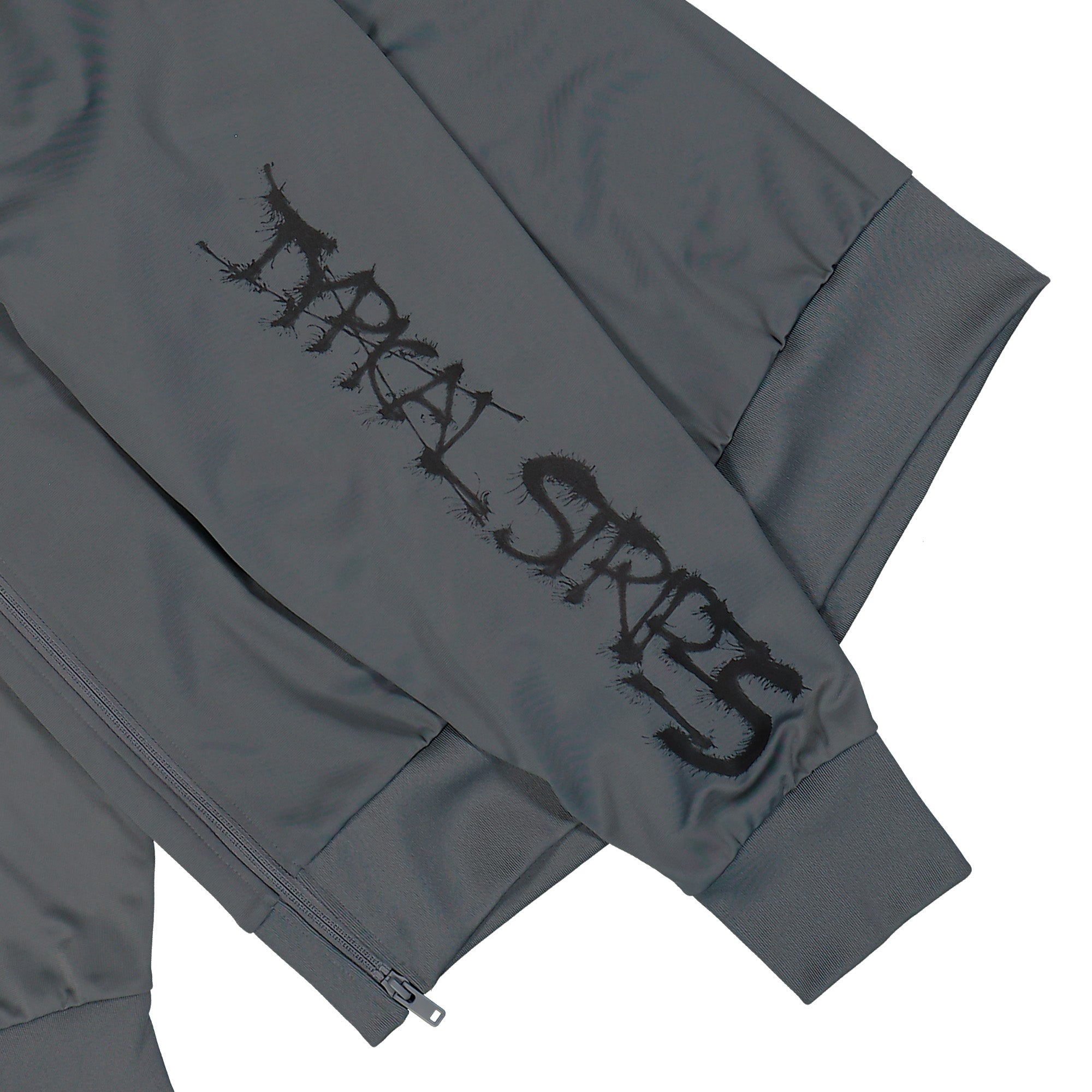 Y-3 Chito Graphic Nylon Track Top Grey Five Track Jacket KW9237 Detail View 2 | Overkill
