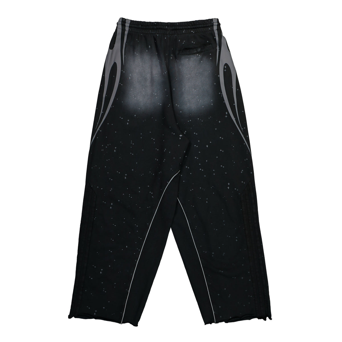 Hellstar x adidas Sweatpant Black Sweat pant KY7302 Close-up | Overkill
