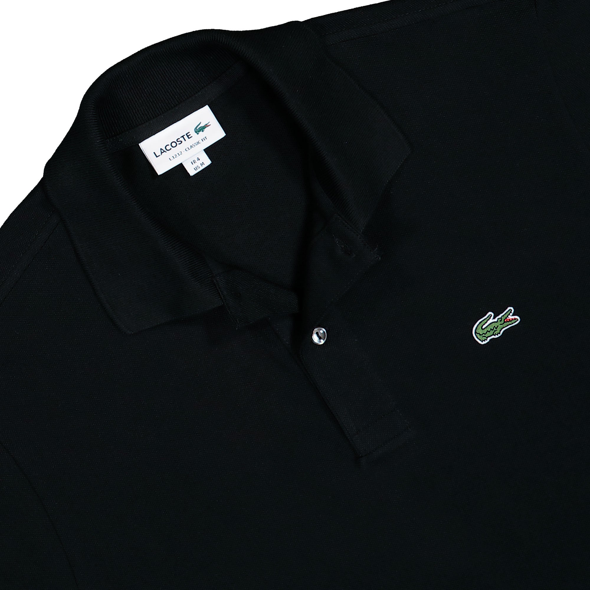 Lacoste Classic Polo Shirt Black Polo Shirts L.12.12-00 031 Detailfoto | Overkill
