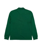 Lacoste Long Sleeved Ribbed Collar Shirt Green Longsleeve L1312-00 132 Close-up | Overkill
