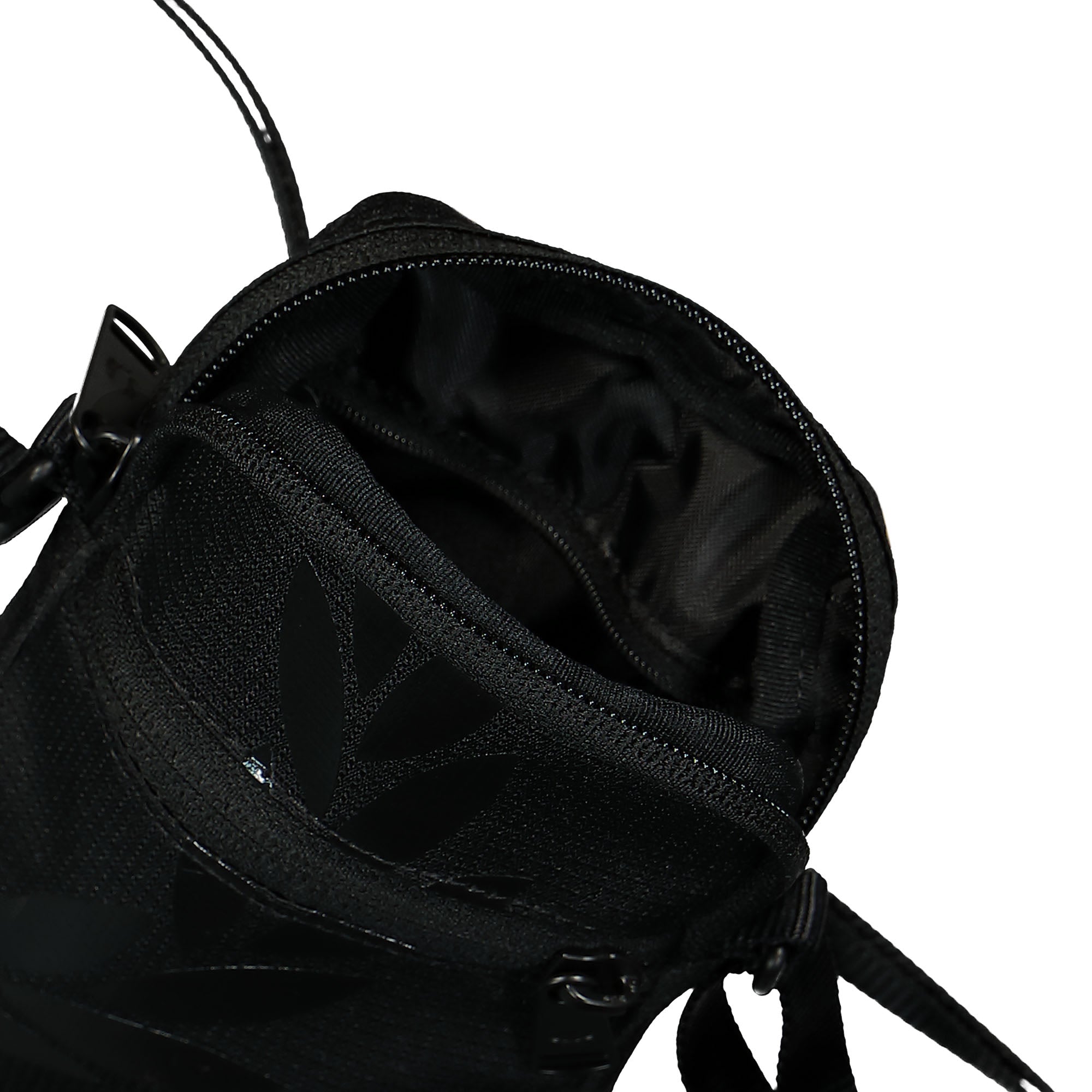 Fred Perry Printed Laurel Wreath Ripstop Side Bag Black Shoulder & Cross Body Bags Detail view 1 | Overkill