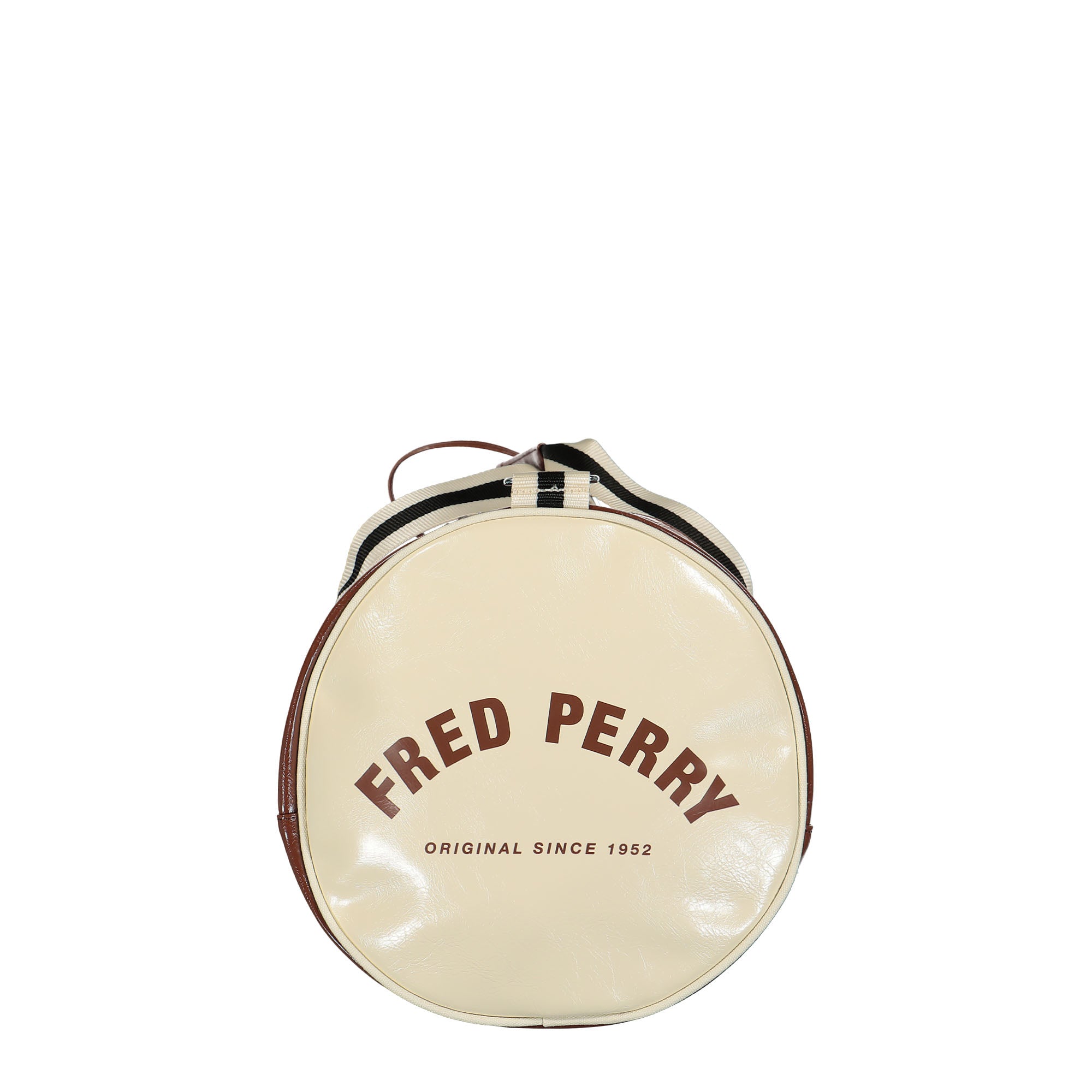 Fred Perry Classic Barrel Bag Whiskey Brown Duffle Bags Close-up | Overkill