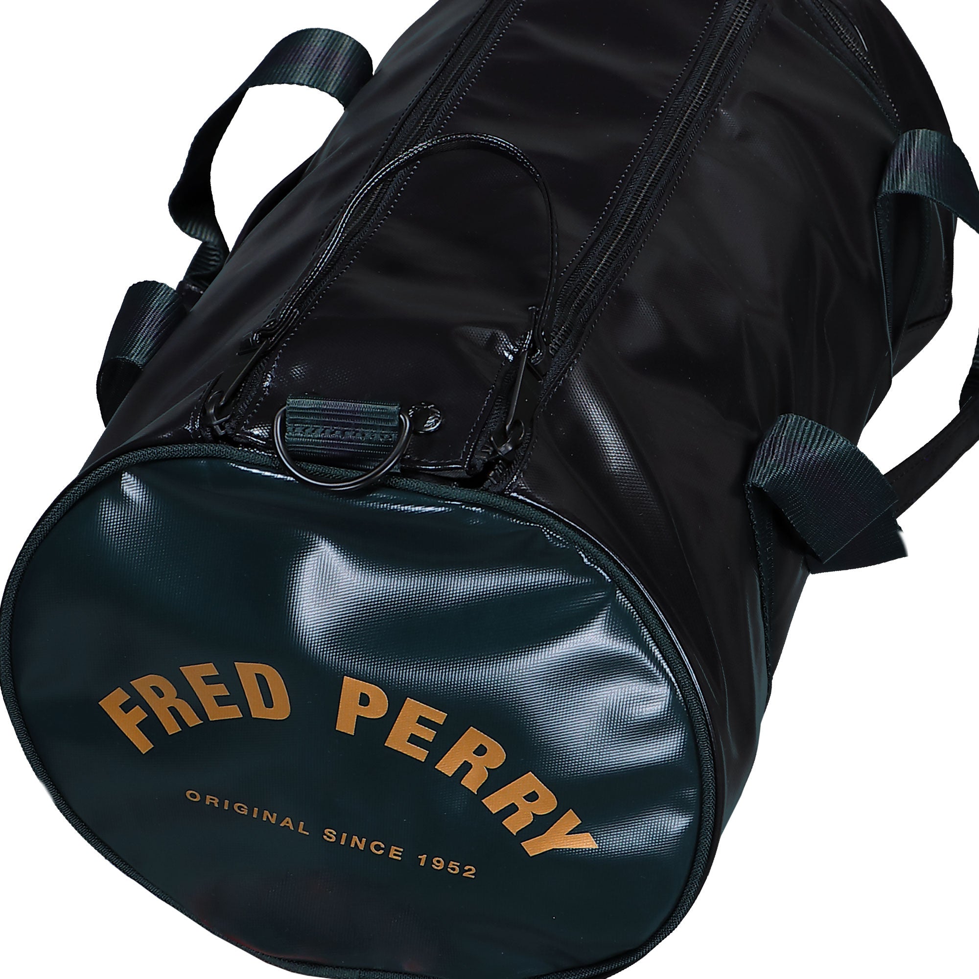 Fred Perry Classic Barrel Bag Navy / Grassroots Duffle Bags L7255-83A Detailfoto | Overkill
