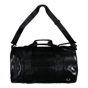 Fred Perry Tonal Classic Barrel Bag Black / Gold Duffle Bags L7260-774 | Overkill