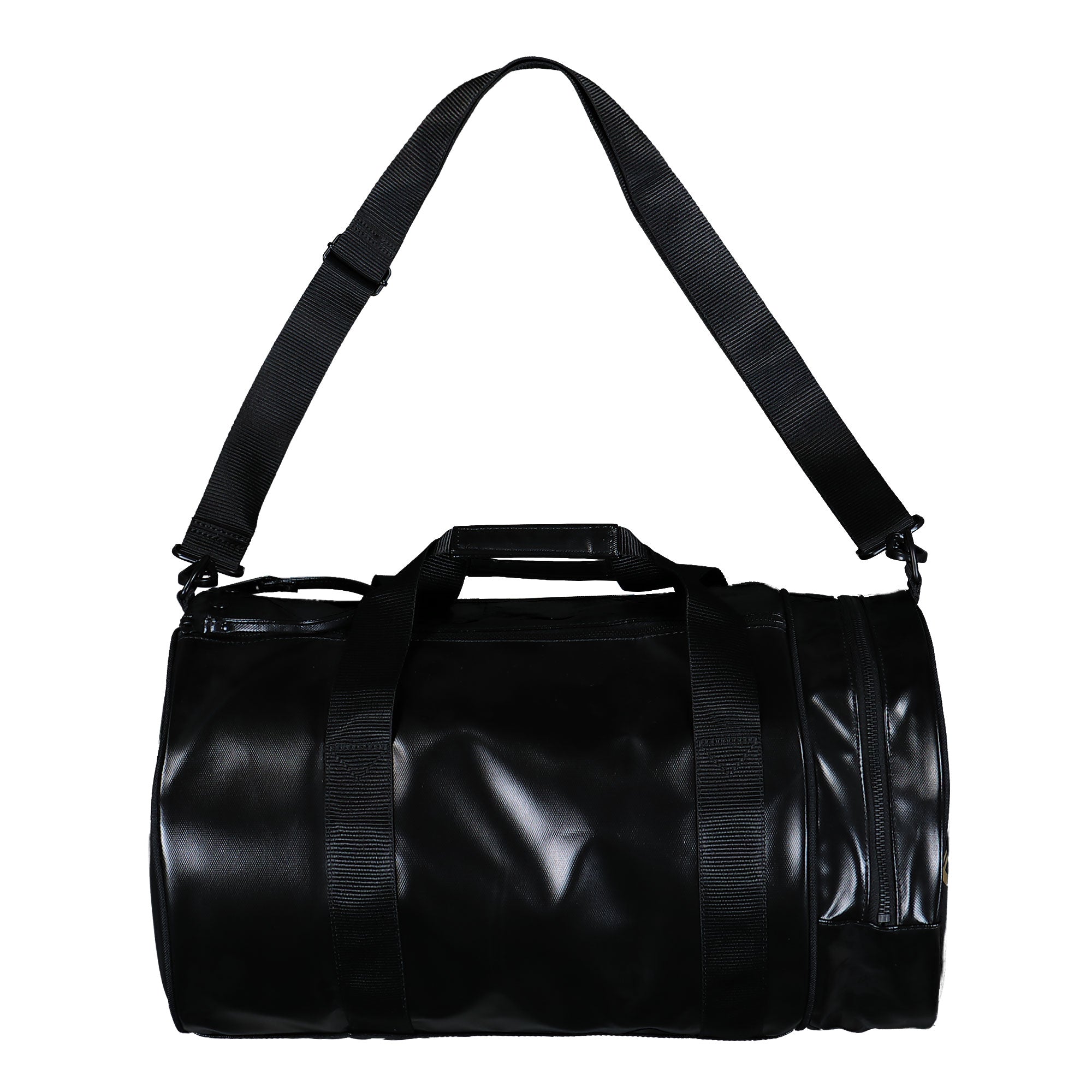 Fred Perry Tonal Classic Barrel Bag Black / Gold Duffle Bags L7260-774 Close-up | Overkill