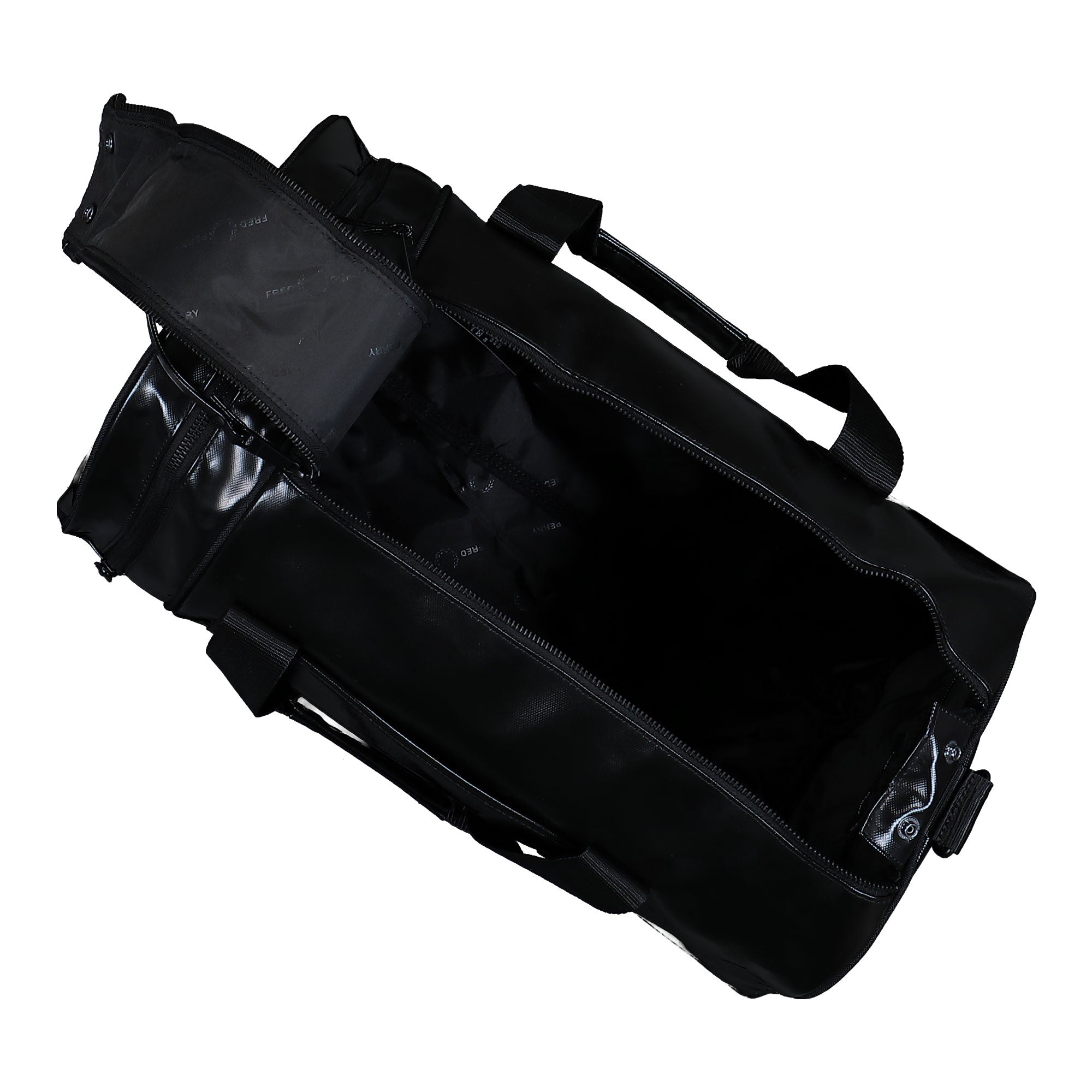 Fred Perry Tonal Classic Barrel Bag Black / Gold Duffle Bags L7260-774 Detail View 3 | Overkill