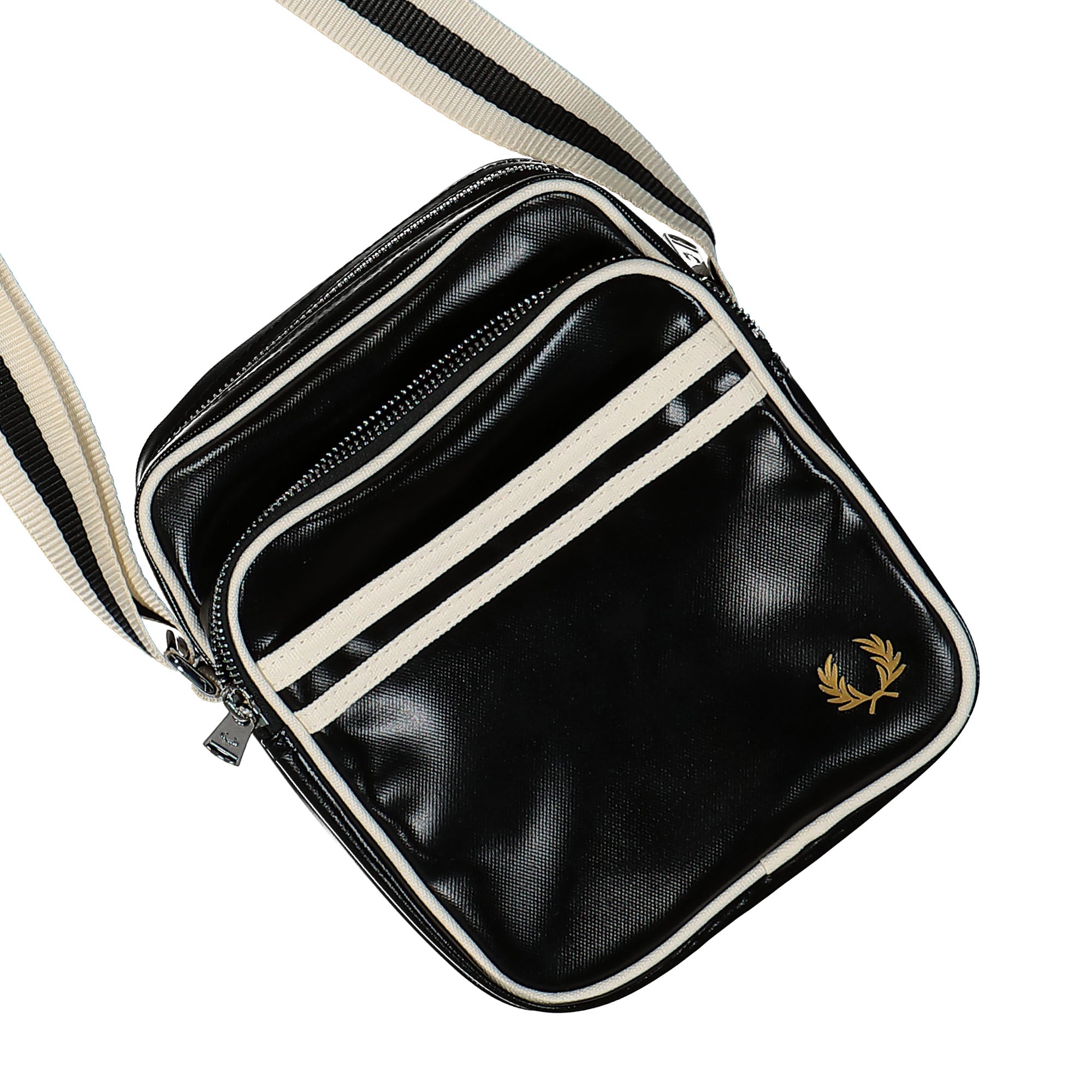 Fred Perry Classic Side Bag Black / Ecru Shoulder & Cross Body Bags Detailfoto | Overkill