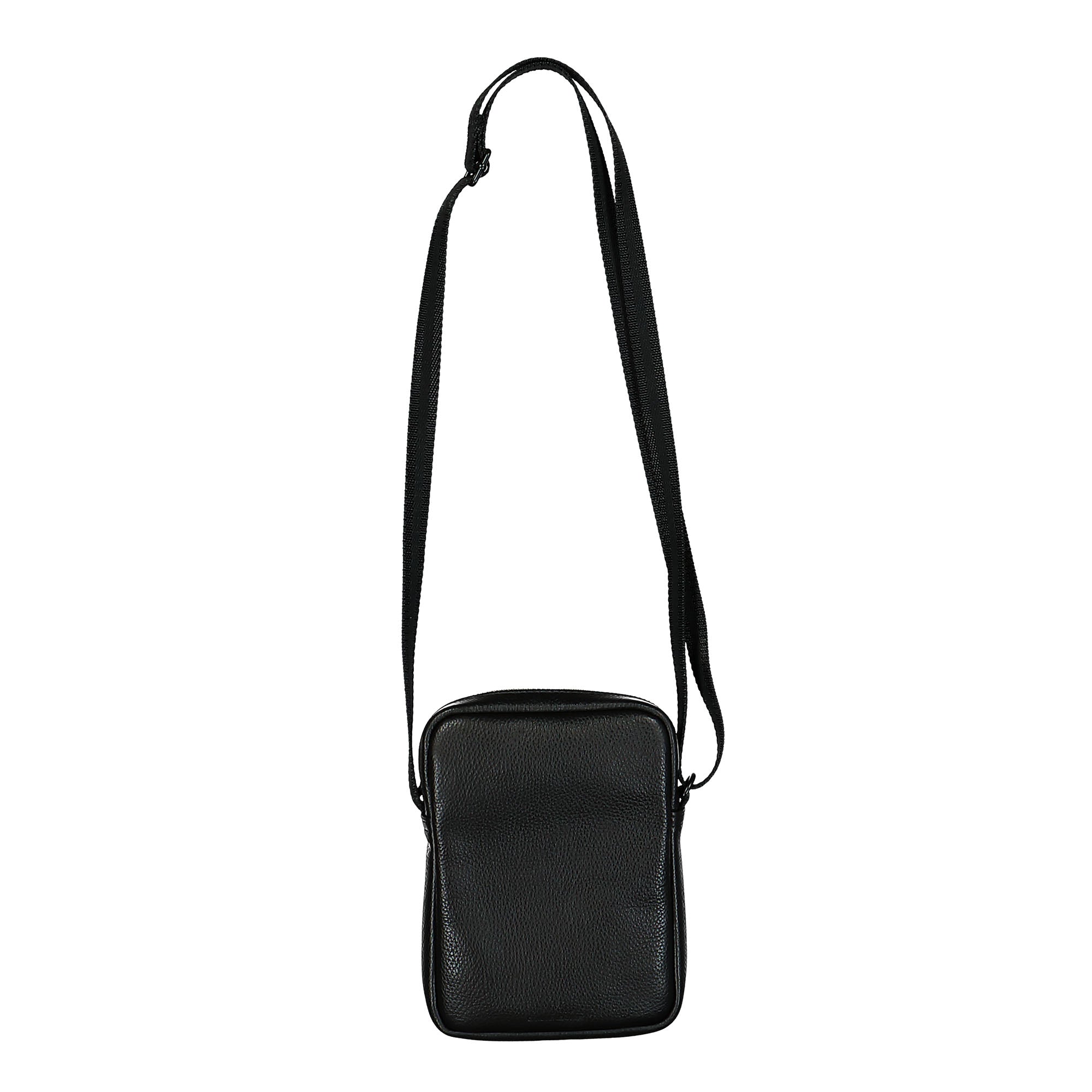 Fred Perry Tumbled Leather Side Bag Black Shoulder & Cross Body Bags  Material | Overkill