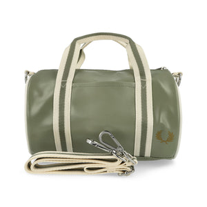 Fred Perry Classic Mini Barrel Bag Olive Mint Duffle Bags L9256-X88 | Overkill