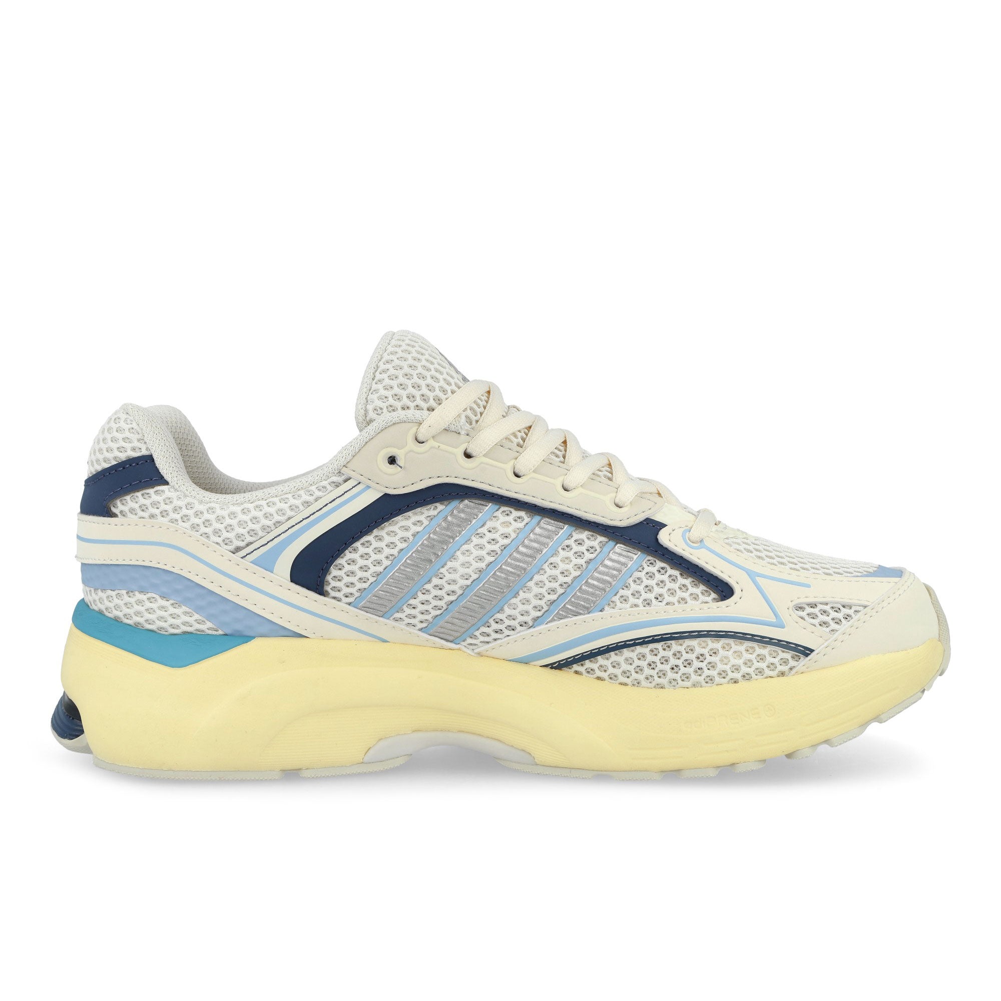 adidas Spiritain 2000 Off White / Silver Metallic / Clear Sky Low Top Sneakers LA2208 Silhouette | Overkill
