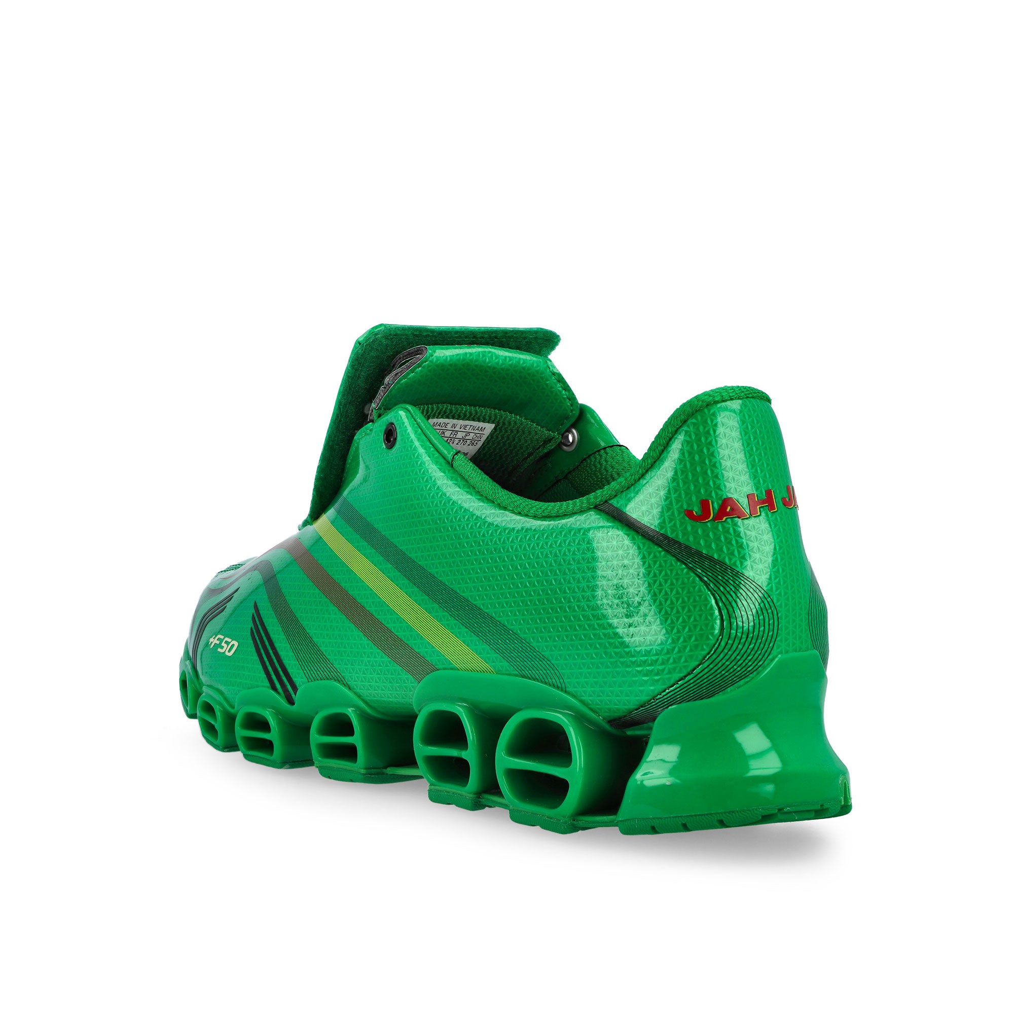 Jah Jah x adidas F50 Tunit Mega Green / Core Black / Yellow Low Top Sneakers LA3614 Material | Overkill

