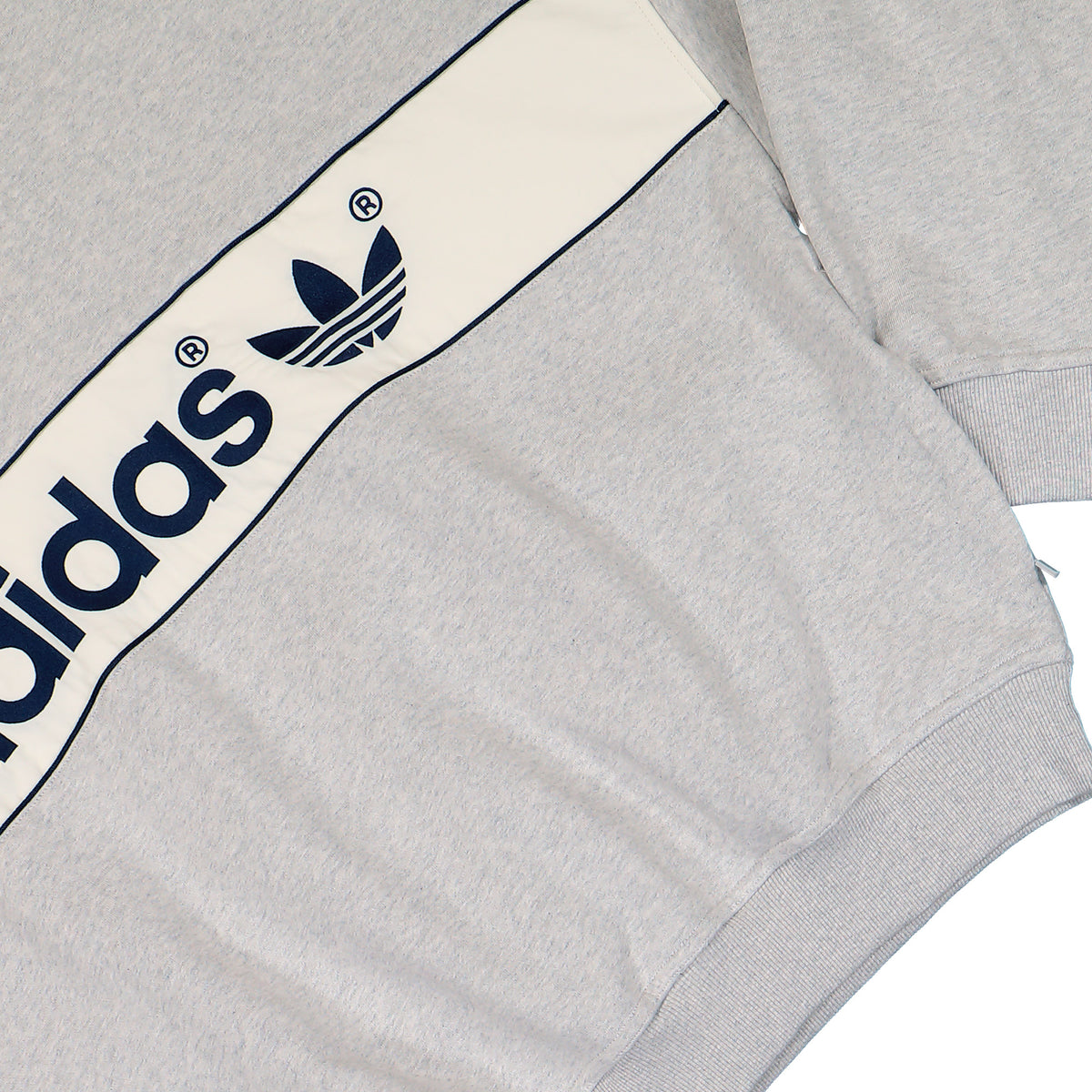 adidas Block Hoodie Light Grey Heather Hoodie LD9300 Detail View 1 | Overkill
