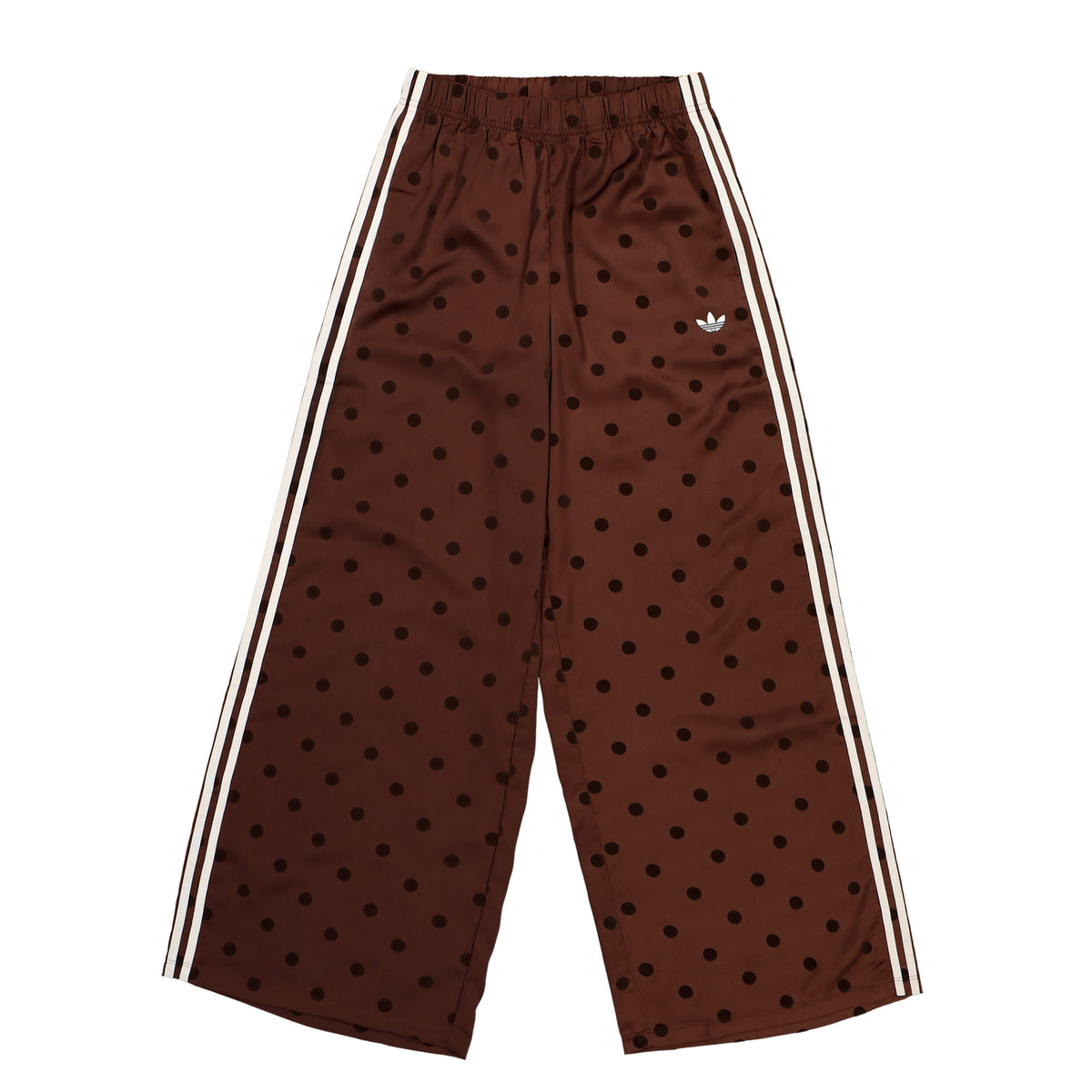 adidas Satin Polka Dots Wide Leg Pant Auburn Track Pant LI2847 Close-up | Overkill
