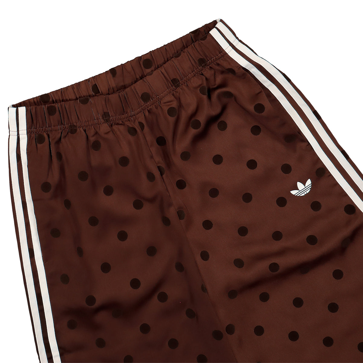 adidas Satin Polka Dots Wide Leg Pant Auburn Track Pant LI2847 Detail View 1 | Overkill
