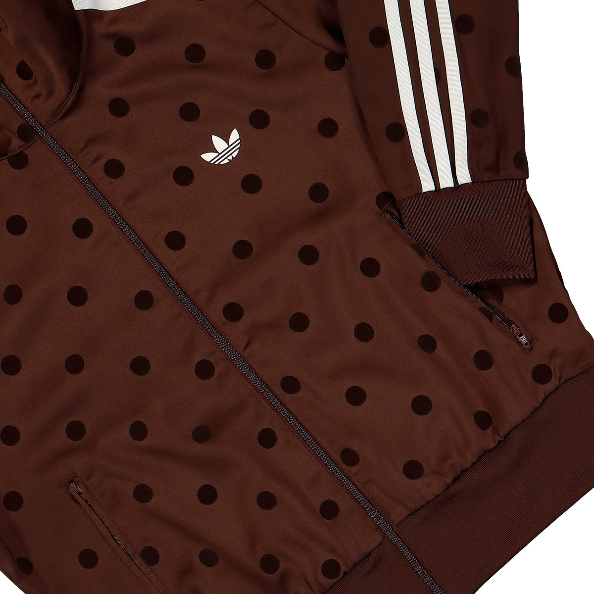adidas Satin Polka Dots Track Top Auburn Track Jacket LI2855 Detail View 1 | Overkill
