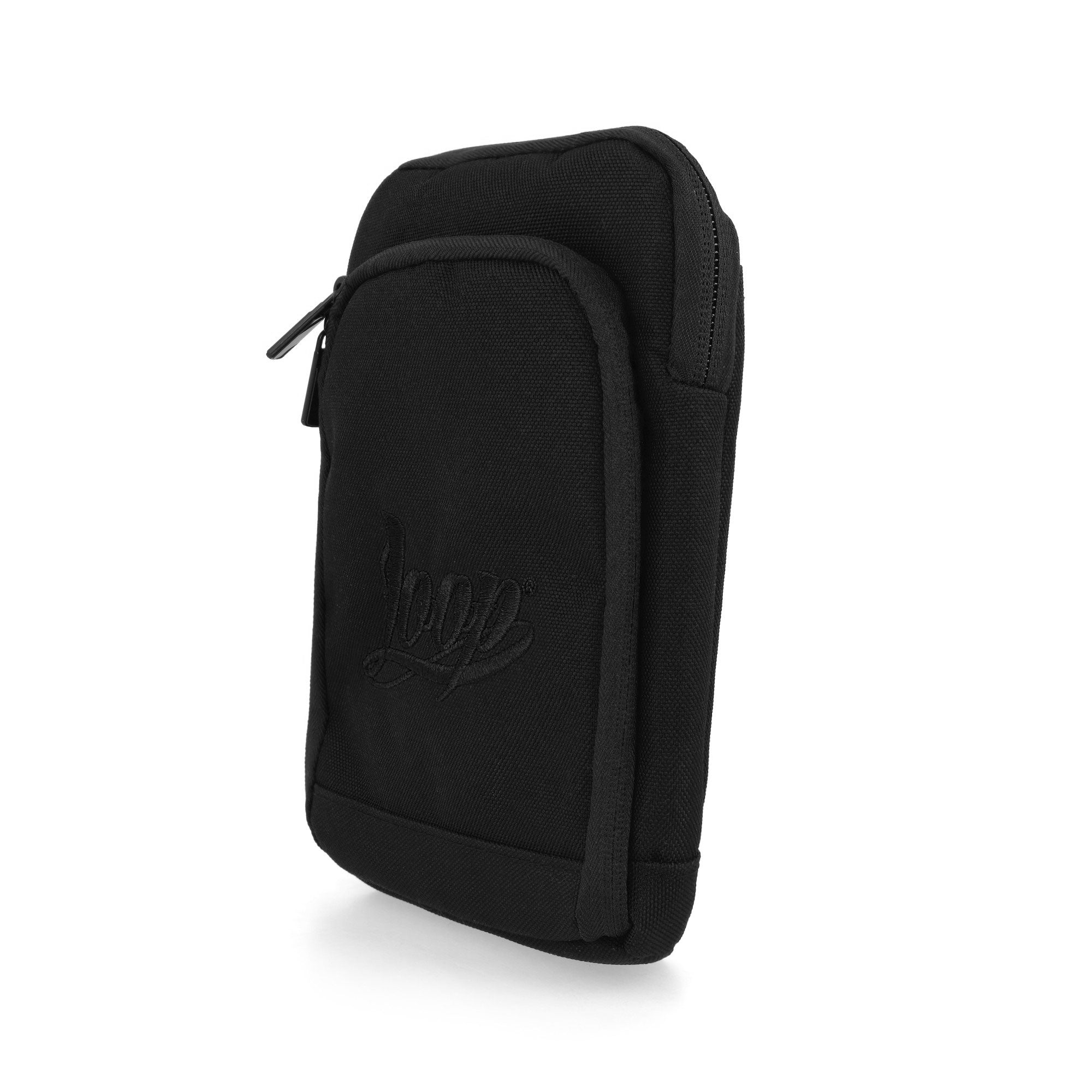 Loop Pusherbag Logo Stick - Black Black / Black Chest Pouch LP-PB-LS-BLK Close-up | Overkill
