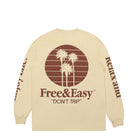 Free & Easy Three Palms LS Tee Natural Longsleeves Close-up | Overkill