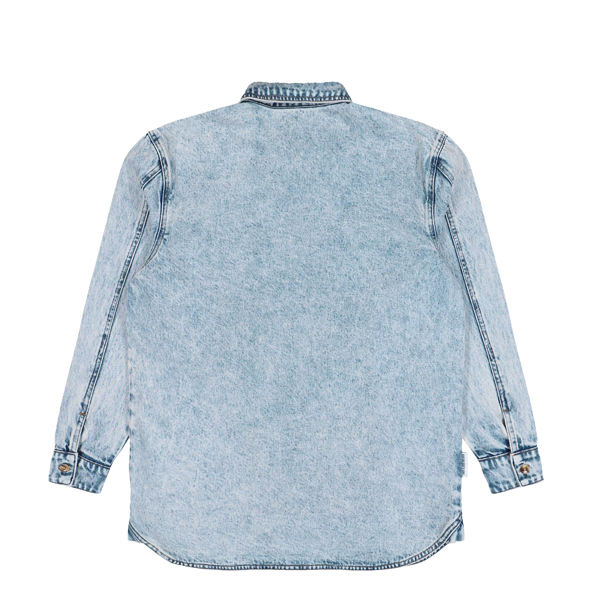 Han Kjobenhavn Army Shirt Bleached Denim Shirts M-130386 Close-up | Overkill
