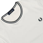 Fred Perry Twin Tipped T-Shirt White T-Shirts Close-up | Overkill