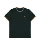Fred Perry Twin Tipped T-Shirt Night Green / Dusky Blue / Dark Caramel T-Shirt M1588-78C | Overkill
