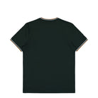 Fred Perry Twin Tipped T-Shirt Night Green / Dusky Blue / Dark Caramel T-Shirt M1588-78C Close-up | Overkill
