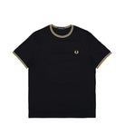 Fred Perry Twin Tipped T-Shirt Navy / Ecru / Honeycomb T-Shirts M1588-W53 | Overkill