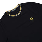 Fred Perry Twin Tipped T-Shirt Navy / Ecru / Honeycomb T-Shirts Detail view 1 | Overkill